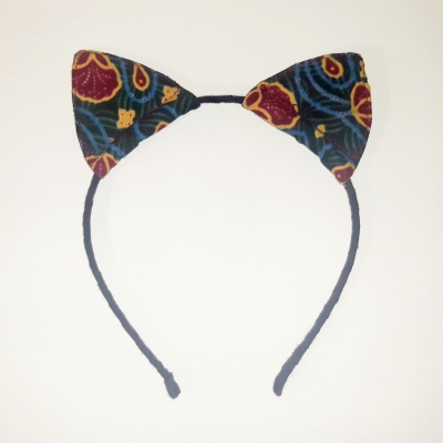 Oreilles de chat en Wax vert et multico