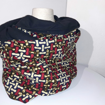 Snood Wax beige noir bordeau, uni noir