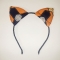 Oreilles de chat en Wax orange et bleu
