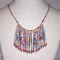 Collier en perles papier multicolore
