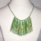 Collier en perles papier vert